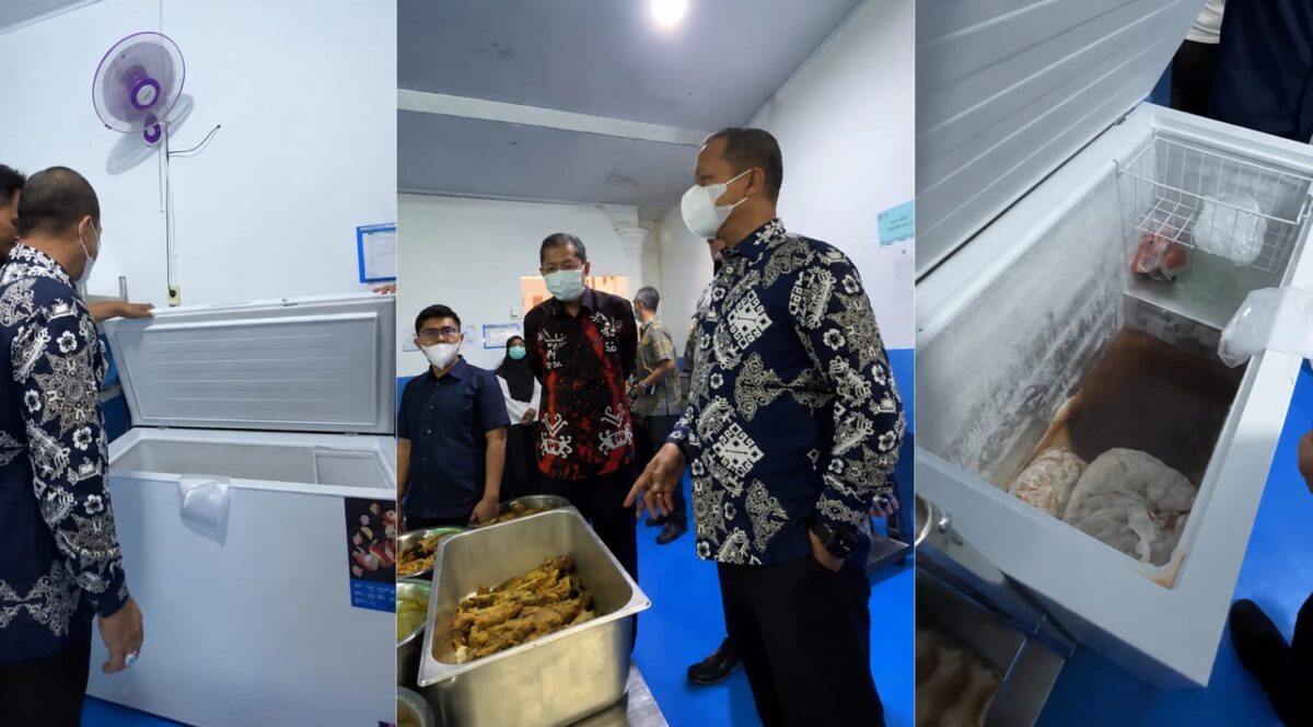 Bupati Pringsewu saat sidak salah satu dapur MBG di kabupaten setempat, Kamis 30 Juli 2026 | Dok. Facebok Riyanto Pamungkas.