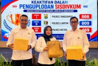 Foto bersama Kasihum Polres Tanggamus Ipda Asri Maulana bersama personelnya usai mendapatkan penghargaan, Senin 31 Agustus 2026 | Dok. Humas Polres Tanggamus.