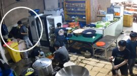 Rekaman CCTV yang memperlihatkan korban saat masih hidup dan bekerja sebelum peristiwa nahas Jumat 21 Agustus 2026 pukul 08.00 WIB | Tangkapan Layar Video.
