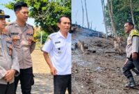 Kolase foto saat Kapolsek Limau mendatangi lokasi kebakaran lahan di kawasan Gunung Mergung, Pekon Banjar Agung, Kecamatan Limau dan personilnya area perkebunan di Pekon Umbar, Kecamatan Kelumbayan, Rabu 26 Agustus 2026 | Dok. Humas Polres Tanggamus.