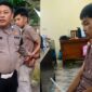 Kolase foto saat tersangka pertama kali diamankan PJR Ditlantas Polda Lampung dan saat diserahkan ke Polres Lampung Tengah, Jumat 31 Juli 2026 | Dok. Ditlantas Polda Lampung.