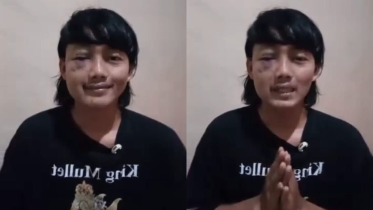 Artis jaranan Pringsewu, Yono 'Mas Mullet' saat memberikan penjelasan di akun media sosialnya, Sabtu 1 Agustus 2026, malam | Dok. Facebook Mas Mullet Real.