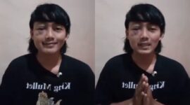 Artis jaranan Pringsewu, Yono 'Mas Mullet' saat memberikan penjelasan di akun media sosialnya, Sabtu 1 Agustus 2026, malam | Dok. Facebook Mas Mullet Real.