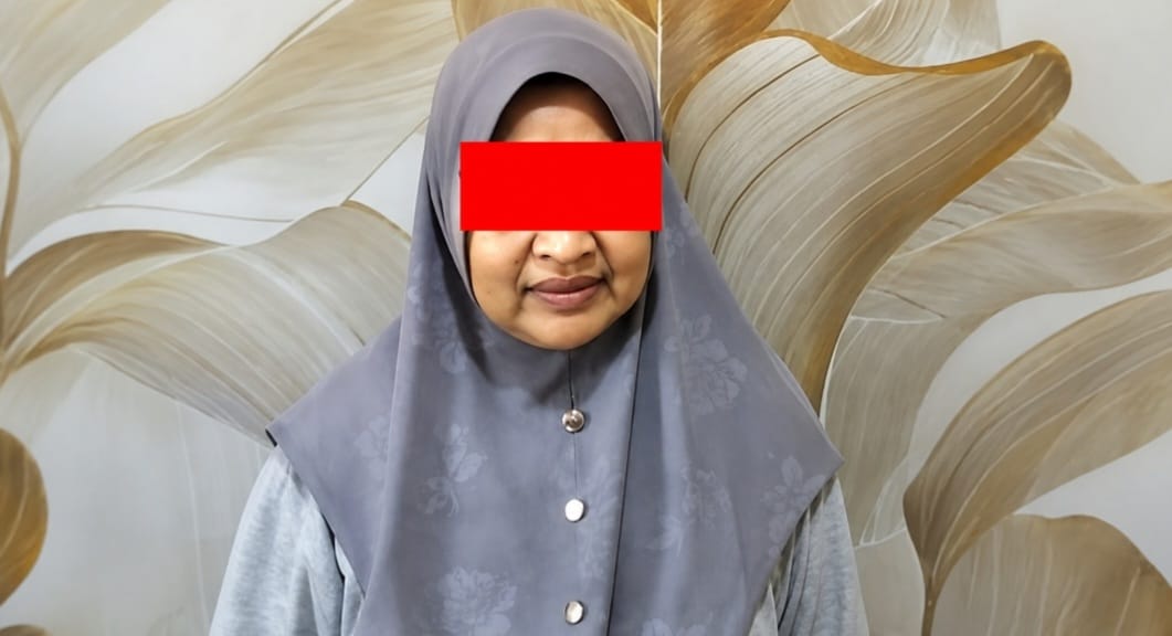 Tersangka IG (38) warga Desa Pesawaran, Kecamatan Kedondong, Kabupaten Pesawaran setelah ditangkap polisi, Selasa 28 Juli 2026 | Dok. Humas Polres Pesawaran.