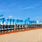Landmark Taman Wisata Muara Indah Kota Agung, salah satu ikon destinasi wisata di Kabupaten Tanggamus yang telah dipercantik diabadikan Minggu, 2 Agustus 2026 | Zulkarnain/Media Prioritastv.com.