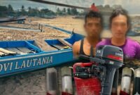 Kolase foto dua tersangka yang berhasil ditangkap dan barang bukti yang berhasil diamankan polisi | Dok. Polsek Ngaras.