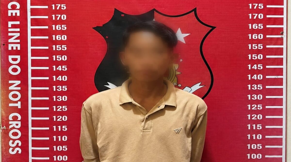 Tersangka S yang berhasil ditangkap Polres Pesisir Barat.