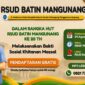 Flyer informasi sunatan massal dalam rangka HUT ke 20 RSUD Batin Mangunang, Kota Agung, Tanggamus | ist/Media Prioritastv.com.