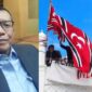Kolase foto Sekretaris Jenderal Komite Persiapan Pembentukan Provinsi Aceh Leuser Antara (KP3ALA) Burhan Alpin dan saat warga mengibarkan Bendera Bulan Bintang di Gapura Masjid Raya Baiturrahman, Sabtu (15/8/2026) | ist/Media Prioritastv.com.