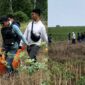 Kolase foto saat polisi mengevakuasi jenazah korban di kebun singkong,  Minggu 16 Agustus 2026 | ist/Media Prioritastv.com.
