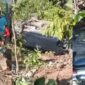 Kolase foto warga saat memperhatikan kerusakan hanya pohon pisang dan kondisi mobil yang berara di perkebunan, Senin 17 Agustus 2026 | Dok. Tangkapan Layar Video.