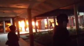 Kebakaran RS Ryacudu Lampung Utara, Minggu 30 Agustus 2026, malam.