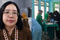 Kolase foto saat Direktur RSUD-BM dr Theresia Hutabarat memberikan keterangan pers dan saat kegiatan sunat massal di RS setempat, Senin 24 Agustus 2026 | Zulkarnain/Media Prioritastv.com.