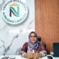 Ketua Yayasan Nusantara Alam Abadi Lampung, Firlinda, saat dikonfirmasi di ruang kerjanya, Jumat (28/8/2026) | Herdi/Media Prioritastv.com.