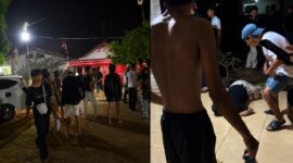 Foto yang terekam kamera saat situasi penggerebekan di Lampung Utara dengan salah satu korban yang ambruk terkena tembakan, belum diketahui siapa korban yang tergeletak, Selasa 25 Agustus 2026 | ist/Media Prioritastv.com.
