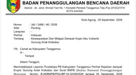 Surat imbauan BPBD Tanggamus.