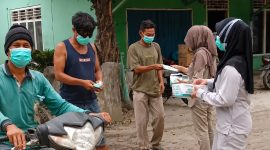Pembagian masker di wilayah kerja Pusksesmas Martanda, Pematang Sawa, Tanggamus, Sabtu 5 September 2026 | ist/ Media Prioritastv.com.