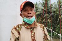 Liskhori, Tagana Wilayah Timur Tanggamus saat memberikan keterangan pers di depan jembatan yang diresmikan, Selasa 8 September 2026 | Herman/Media Prioritastv.com.