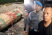 Kolase foto saat kardus mayat pertama kali ditemukan dan saat tersangka SDS digelandang polisi setelah ditangkap di Cikupa, Banten, Selaa 1 September 2026 | ist/Media Prioritastv.com.