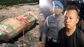Kolase foto saat kardus mayat pertama kali ditemukan dan saat tersangka SDS digelandang polisi setelah ditangkap di Cikupa, Banten, Selaa 1 September 2026 | ist/Media Prioritastv.com.