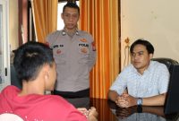 Tersangka setelah diamankan polisi.
