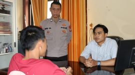 Tersangka setelah diamankan polisi.