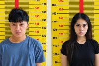 Pasangan kekasih diduga pemasok sabu 4 pria di Pringsewu.