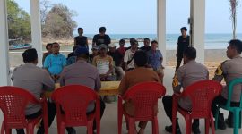 Sosialisasi hilangnya 5 Jurnalis 3 kru speedboat Arupadhatu 1 di TPI Limau, Tanggamus, Senin 21 September 2026 | Dok. Humas Polres Tanggamus.