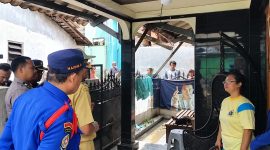 Proses evakuasi buaya yang dipelihara di rumah warga di Kelurahan Pidada, Kecamatan Panjang, Bandar Lampung, Senin 21 September 2026 | Dok. Humas Polda Lampung.