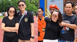 Kolase foto saat pelaku bersama suaminya dan saat diamankan seteleh melakukan penusukan, Senin 21 September 2026 | ist/Media Prioritastv.com.