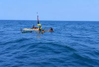 Perahu Nelayan KM Siliwangi yang terguling di Perairan Teluk Semaka, Tanggamus, Senin 28 September 2026 | ist/Media Prioritastv.com.
