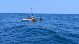 Perahu Nelayan KM Siliwangi yang terguling di Perairan Teluk Semaka, Tanggamus, Senin 28 September 2026 | ist/Media Prioritastv.com.
