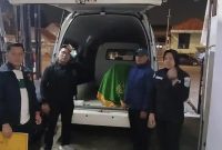 Jenazah Siti Maimunah saat akan diberangkatkak ke Lampung, Jumat 4 September 2026, pukul 00.00 WIB | Dok. Polresta Bandung.