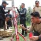 Proses Perbaikan Jembatan Gantung Tanjung Raja Tanggamus, Selasa 1 September 2026 | Dok. Humas Polres Tanggamus.