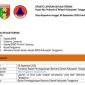 Data update sebaran abu vulkanik Tanggamus, Minggu 6 September 2026.