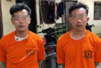 Kedua tersangka yang ditangkap usai terlacak GPS dengan background rumah kost serta sepeda motor hasil kejahatannya, Selasa 1 September 2026 | ist/Media Prioritastv.com.
