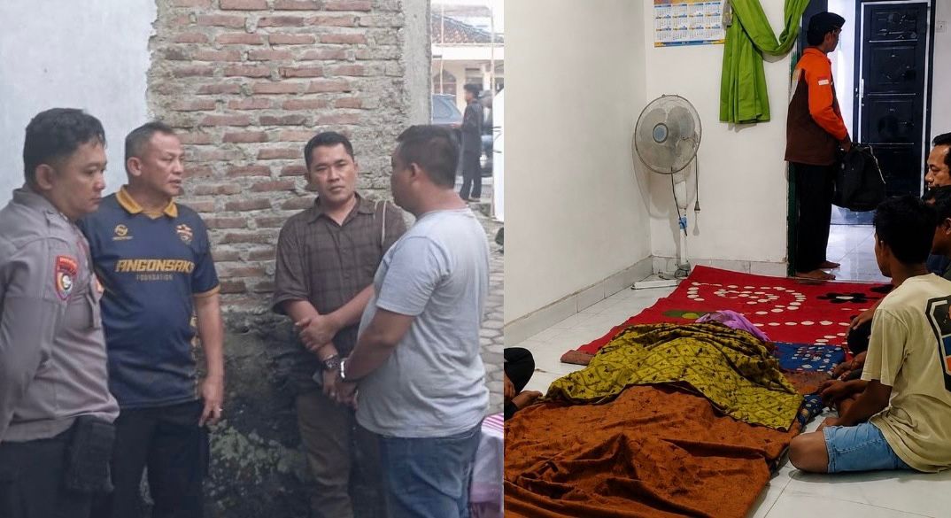 Polisi saat melakukan pemeriksaan TKP dan saat korban disemayamkan di rumah duka sebelum dimakamkan, Rabu 2 September 2026 | Dok. Humas Polres Tanggamus.