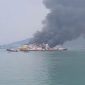 KMP Batumandi milik PT ASDP Indonesia Ferry (Persero) terbakar saat hendak bersandar di Dermaga VI Pelabuhan Merak, Cilegon, Banten, Selasa (20/10/2026) sore.
