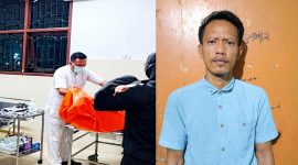 Kolase foto saat tersangka ditangani pihak medis dan foto yang disebut adalah pelaku yang beredar media sosial, Senin 5 Oktober 2026.