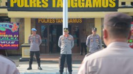 Apel Perdana Kapolres Tanggamus AKBP AH Hudi Arif.