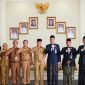 Bupati Tangamus H. Moh. Saleh Asnawi saat menerima Kunjungan Kepala Kemenhaj Tanggamus H. Farid Anfasa di ruang kerjanya, Selasa 6 Oktober 2026 | Herdi/Media Prioritastv.com.