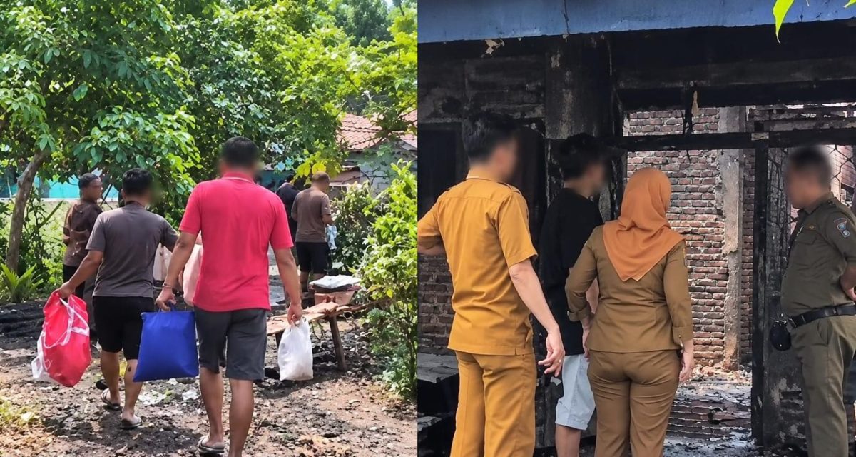 Kadis Sosial Tanggamus Hardarsyah saat mengantarkan bantuan Dinsos dan BPBD di Dusun Paneongan, Pekon Kota Agung, Kec. Kota Agung, Rabu 7 Oktober 2026 | Herdi/Media Prioritastv.com.