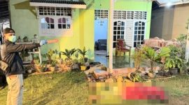 Polisi saat melakukan pemeriksaan TKP Pembacokan di Pekon Sukaraya, Way Tenong, Lampung Barat, Selasa 6 Oktober 2026 | Dok. Polres Lampung Barat.