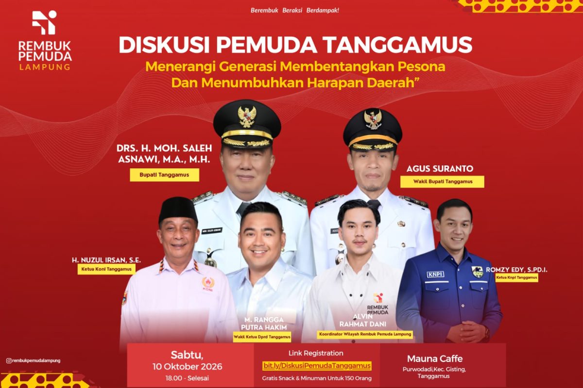 Flyer Rembuk Pemuda Lampung Tanggamus yang diterima Media Prioritastv.com, Jumat 9 Oktober 2026.