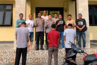 Ketiga Tersangka setelah diamankan di Polsek Wonosobo, Kamis 8 Oktober 2026.