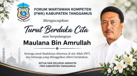 Flyer Informasi Meninggalnya Maulana, wartawan yang tergabung di Forum Wartawan Kompeten Kabupaten Tanggamus | Dok. FWK-KT.