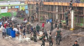 Pembangunan Yonif 945 PPC Tanggamus di Kota Agung Timur.