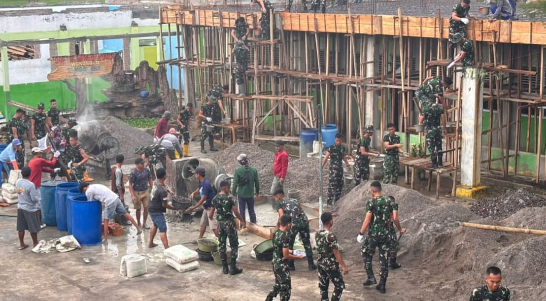Pembangunan Yonif 945 PPC Tanggamus di Kota Agung Timur.