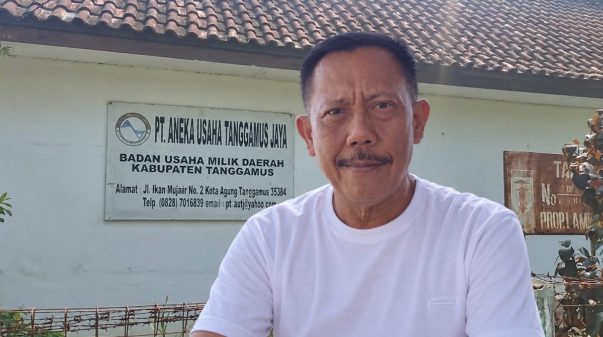 Kantor PT AUTJ Tanggamus dengan insert tokoh politik Tanggamus, Agus Munada | ist/Media Prioritastv.com.