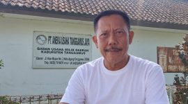 Kantor PT AUTJ Tanggamus dengan insert tokoh politik Tanggamus, Agus Munada | ist/Media Prioritastv.com.
